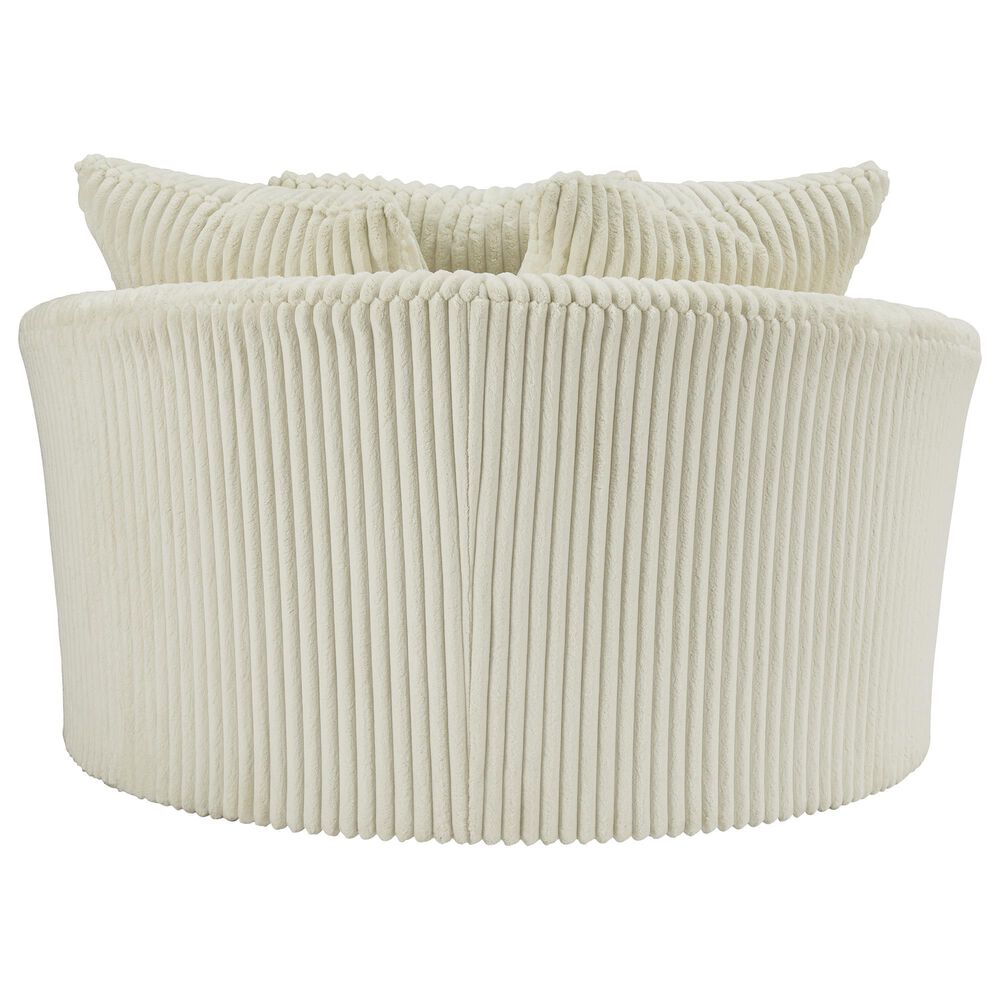 Ashley Lindyn Oversized Swivel Accent Chair in Ivory, , large