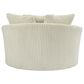 Ashley Lindyn Oversized Swivel Accent Chair in Ivory, , large