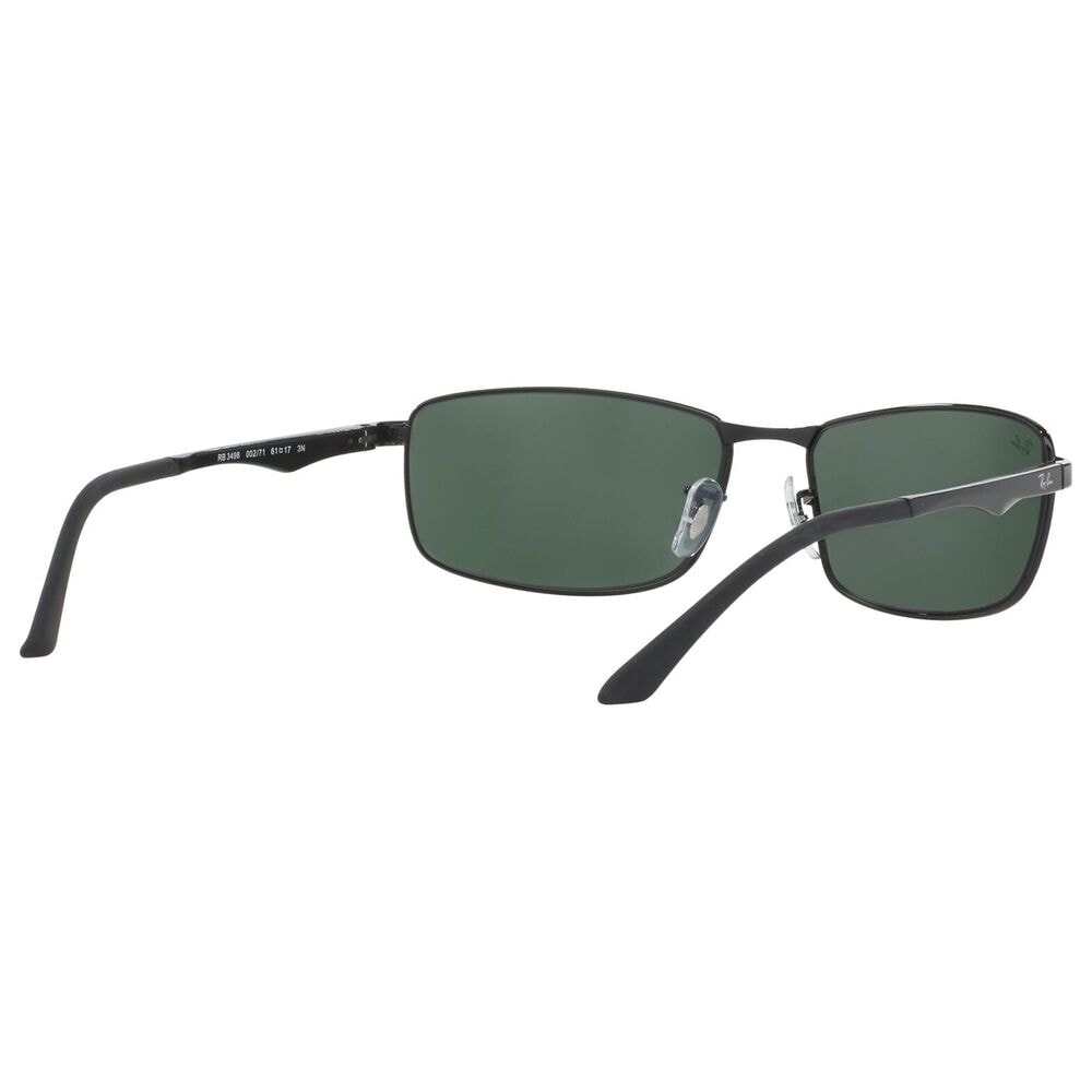 Rayban Glasses Sunglasses with Green Lenses in Polished Black, , large