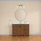 37B Lucerne 48" Single Bathroom Vanity in Dark Maplewood with Marble Top and Backsplash, , large