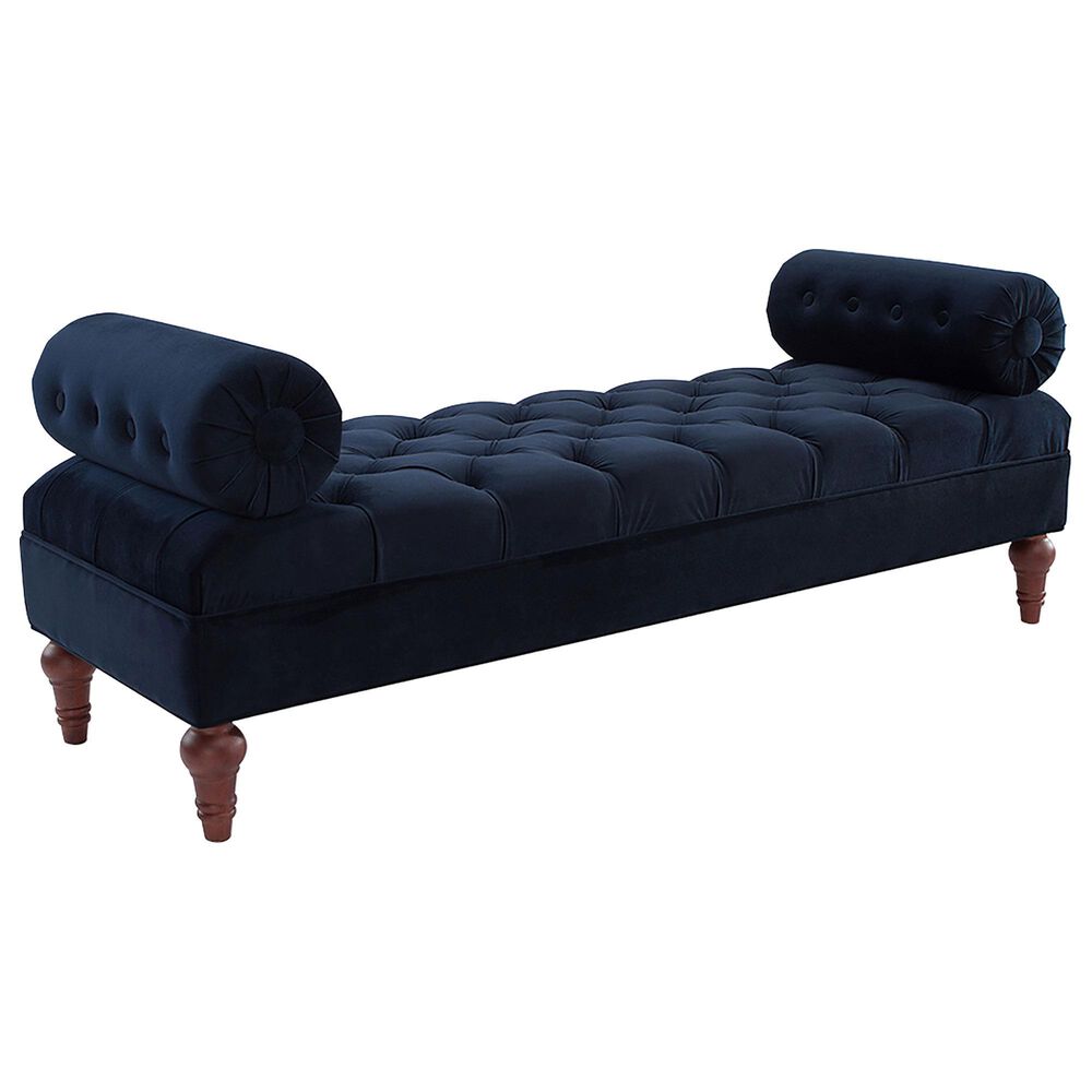Jennifer Taylor Home Lewis Entryway Bench in Dark Navy Blue, , large