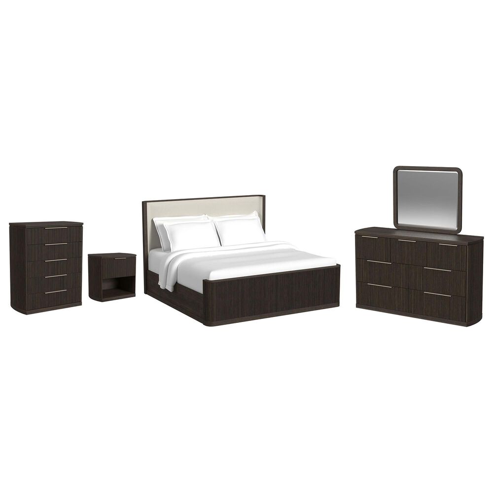 Mayberry Hill Sylvie 5-Piece King Bedroom Set in Dark Brown, , large