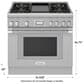 Thermador 36" Professional Harmony Range 4-Burner in Stainless Steel, , large