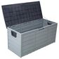 Hearth and Haven 75-Gallon Outdoor Plastic Deck Box with Built-In Wheels in Gray, , large