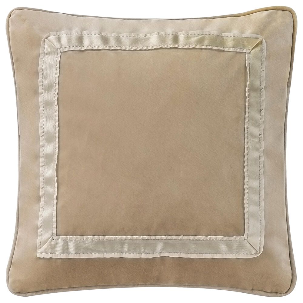 BCP Home Waterford Ansonia 14"x 14" Decorative Pillow in Ivory and Gold, , large