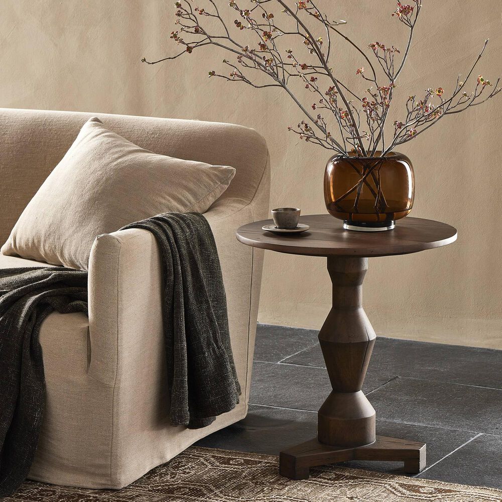 Four Hands Rivi Large End Table in Aged Belgium Bleach, , large