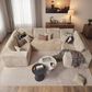 HOMLUX Modular Sectional Cloud Couch, Plush Corduroy U Shaped Sofa with Chaise, Big Comfy Couches Set in Beige, , large