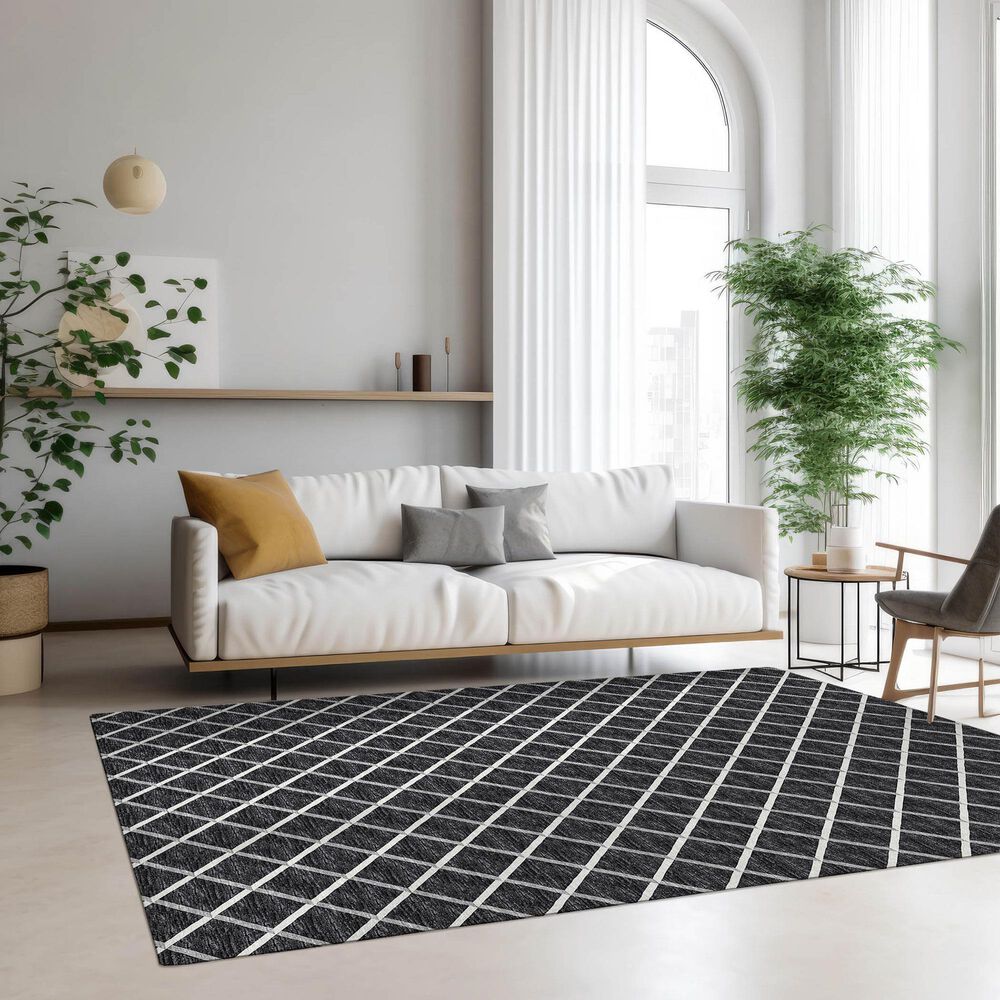 Dalyn Rug Company York 10&#39; x 14&#39; Black Indoor/Outdoor Area Rug, , large