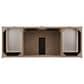 James Martin Vanities Chicago 60" Single Bathroom Vanity in Whitewashed Walnut with 3 cm Lime Delight Quartz Top and Rectangular Sink, , large