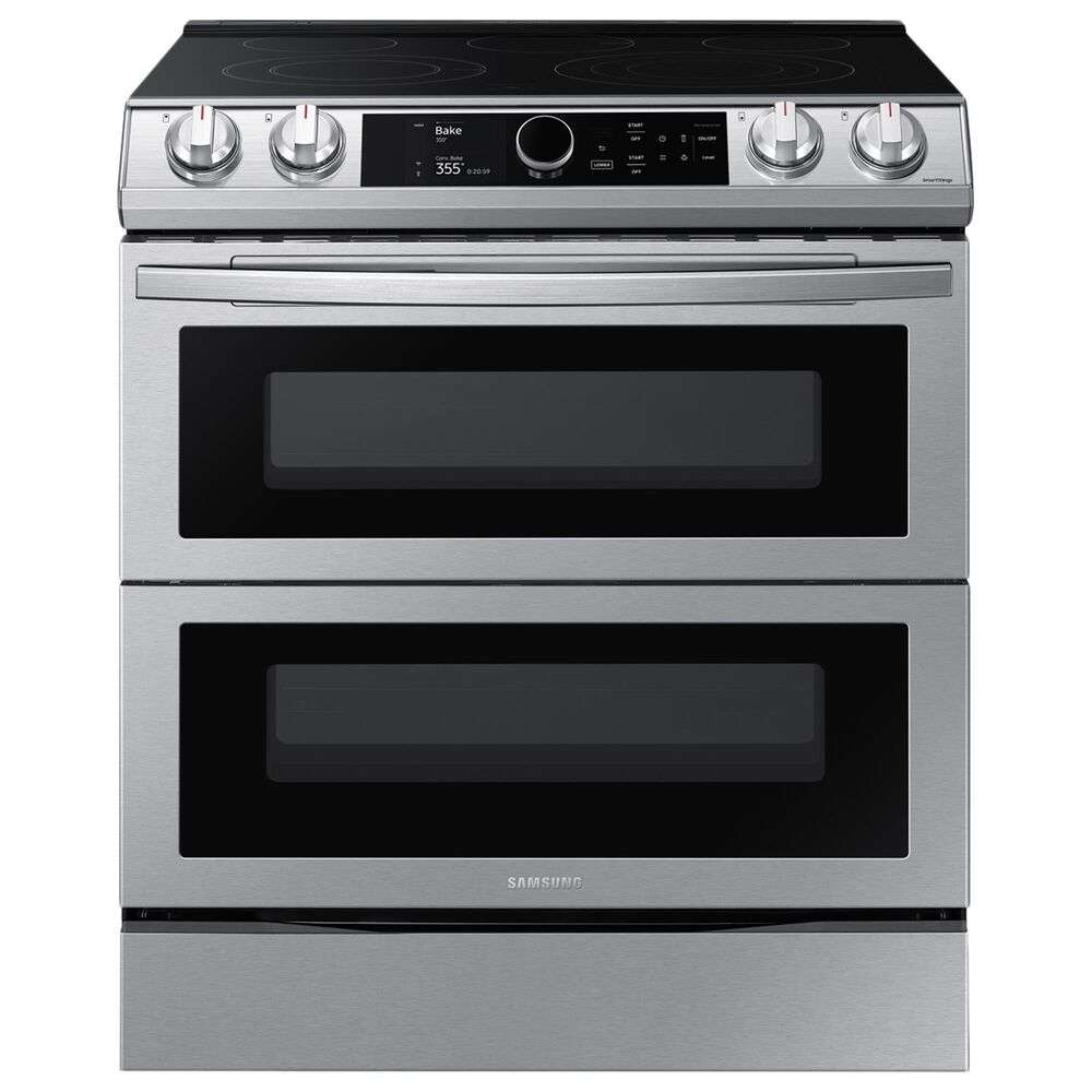 Samsung 6.3 Cu. Ft. Flex Duo Front Control Slide-in Electric Range with Smart Dial, Air Fry and Wi-Fi in Stainless Steel, , large