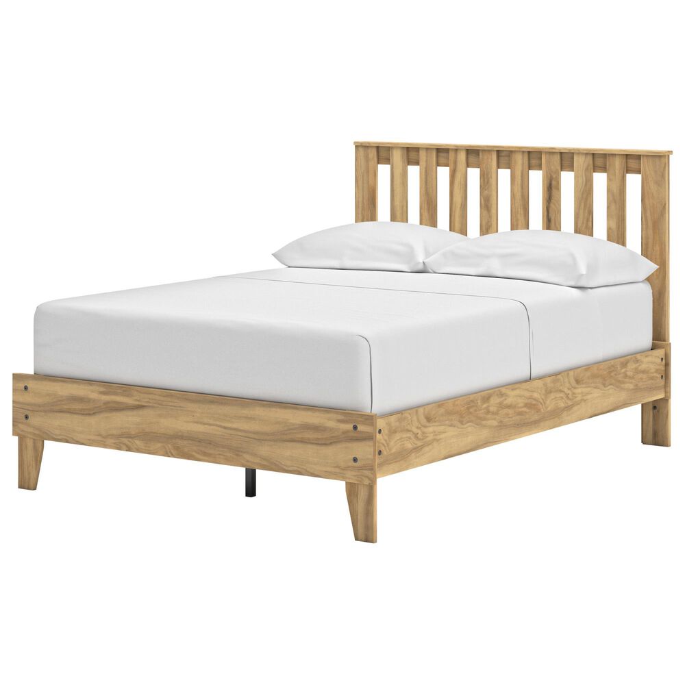 Ashley Bermacy Full Platform Bed in Light Brown, , large