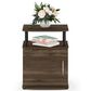 HOMLUX End Table with Open Shelf in Columbia Walnut and Black, , large