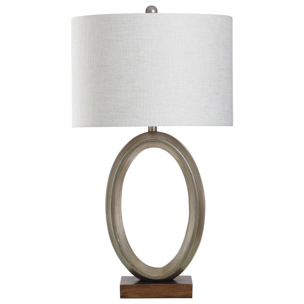 Flair Industries Norman Wyatt Home Table Lamp in Champagne Silver and Brown, , large