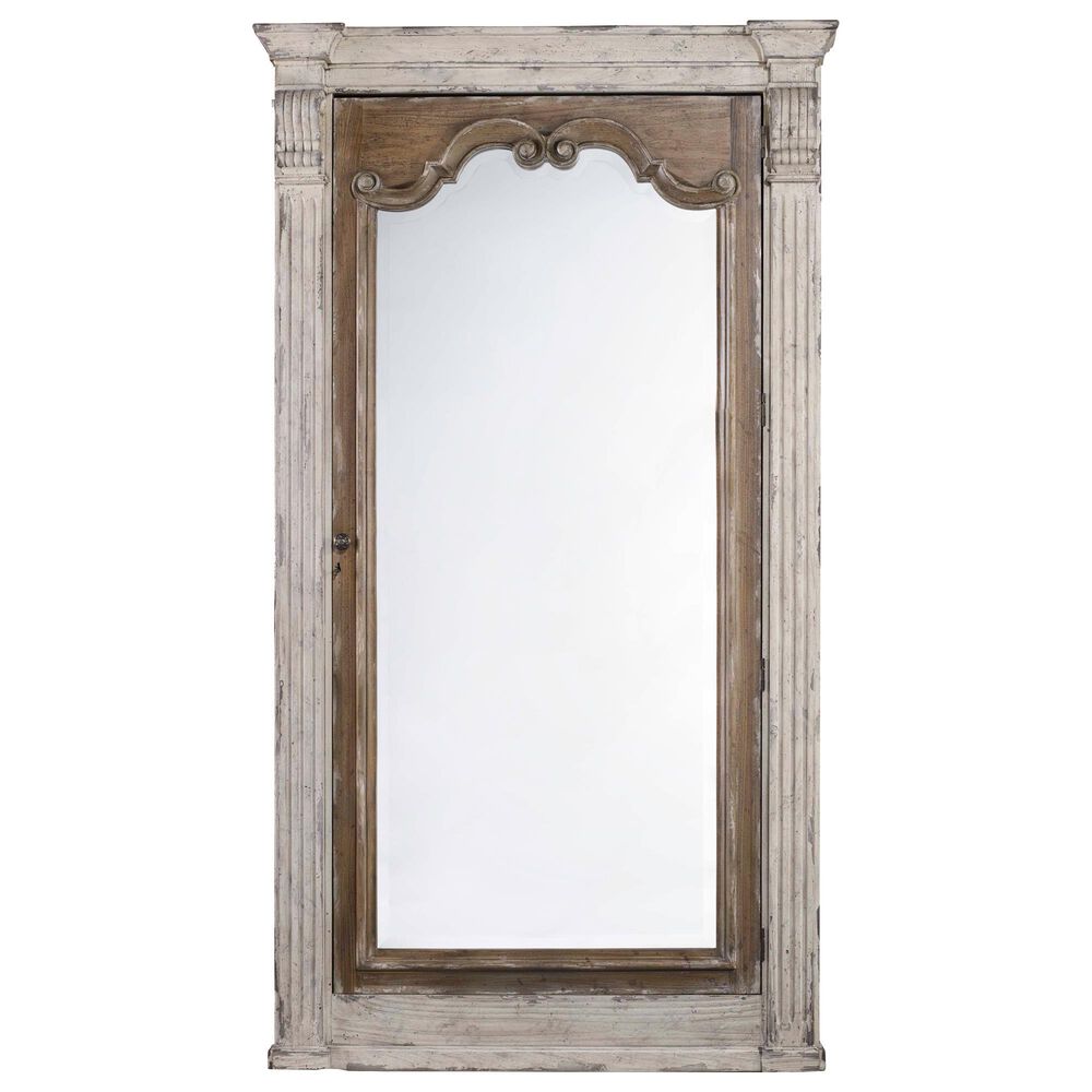 Hooker Furniture Chatelet Mirror Floor Mirror with Jewelry Armoire Storage in Paris Vintage, , large