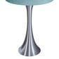 LumiSource Lenuxe 24" Metal Table Lamp with Turquoise Linen Shade in Brushed Nickel (Set of 2), , large