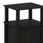 HOMLUX Brahms 3-Tier End Table in Espresso and Black, , large