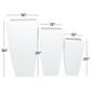 Maple and Jade Light Weight Planter with Tapered Base and Fluted Design in Satin White (Set of 3), , large
