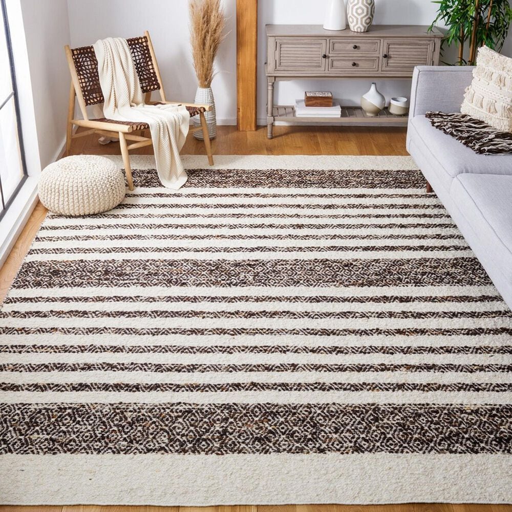Safavieh Natura NAT329Z 9&#39; x 12&#39; Black and Ivory Area Rug, , large