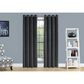 Monarch Specialties 52" x 95" Curtain Panel in Dark Grey (Set of 2), , large