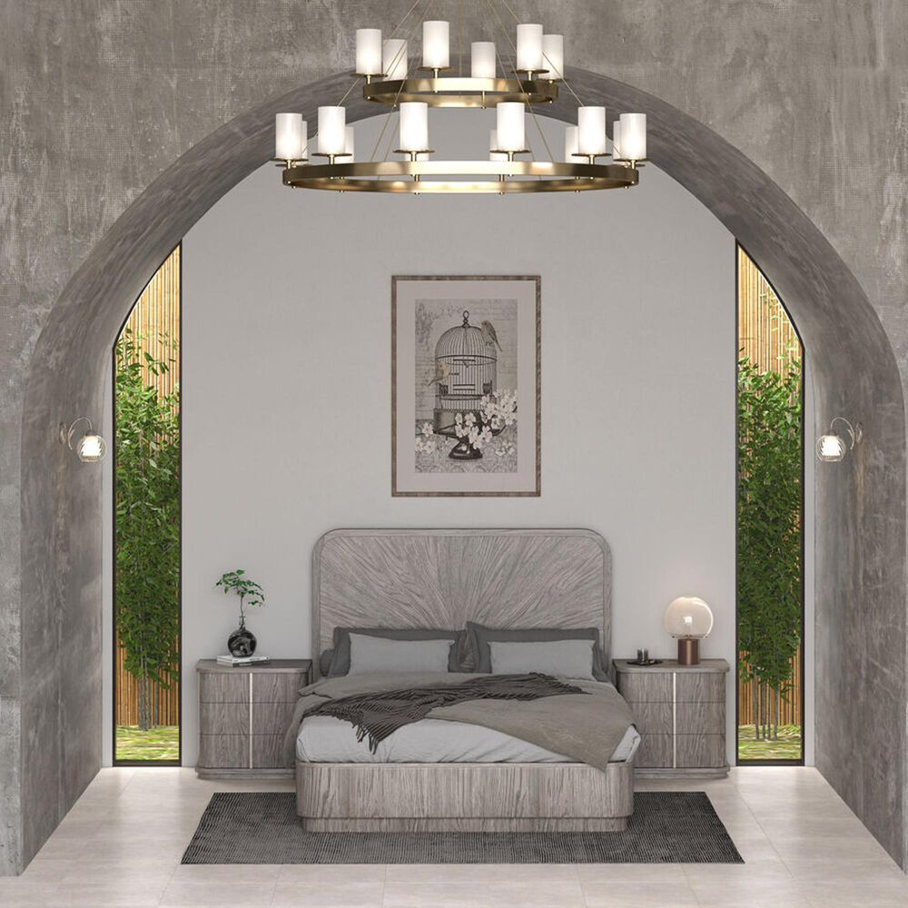 Vantage Vault 4 Piece King Bedroom Set in Mink Gray, , large