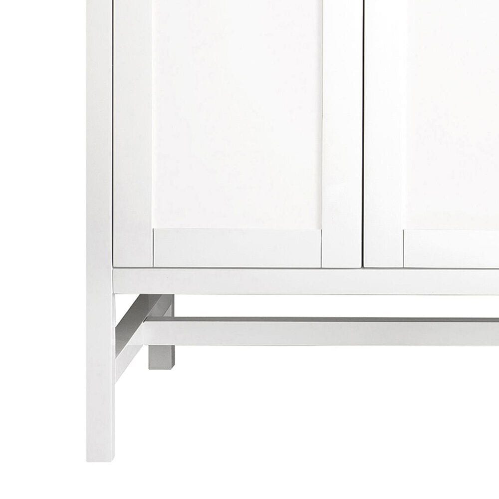 James Martin Vanities Addison 72&quot; Double Bathroom Vanity in Glossy White with 3 cm Ethereal Noctis Quartz Top and Rectangular Sinks, , large