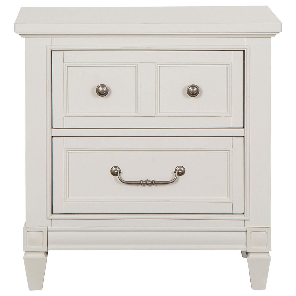 Nicolette Home Willowbrook King Storage Bed with Two Nightstands in Egg Shell White, , large