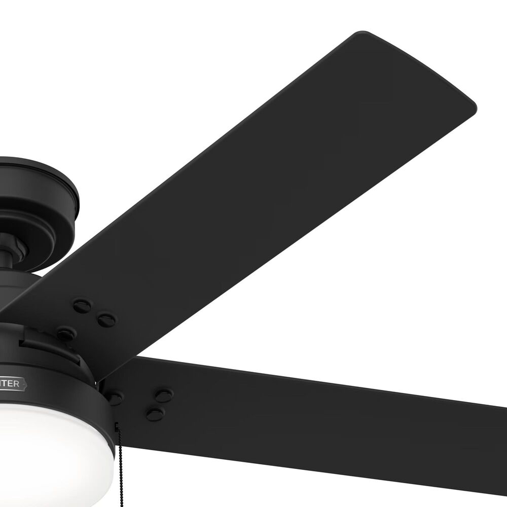 Hunter Sea Point 52&quot; Outdoor Ceiling Fan with LED Lights in Matte Black, , large