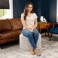 Jaxx Paran Round Ottoman in Mondo Grey, , large
