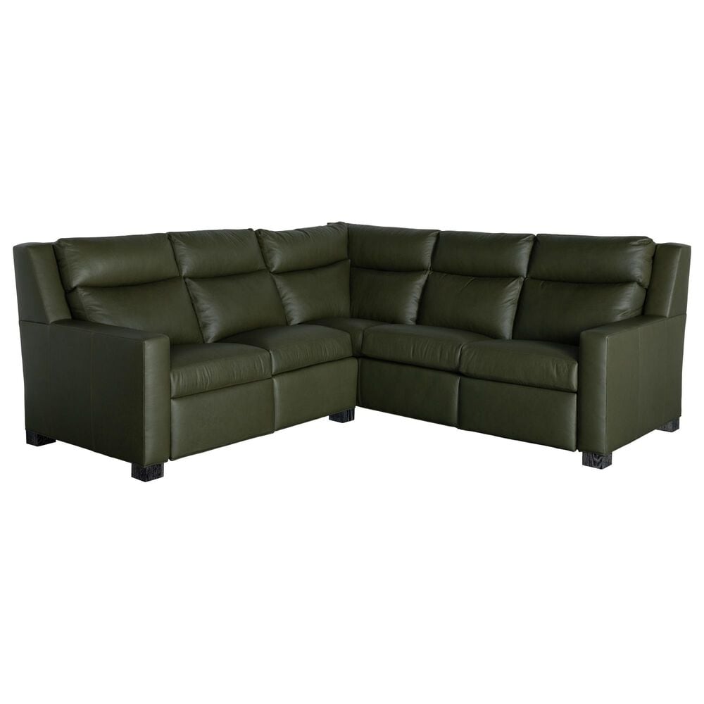 CENTURY 2-Piece Leather Sectional in Green, , large