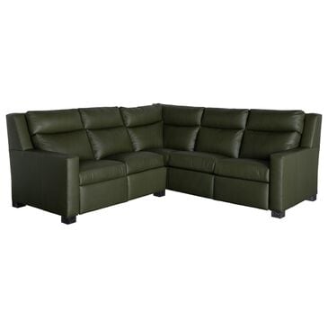 CENTURY 2-Piece Leather Sectional in Green, , large