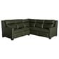 CENTURY 2-Piece Leather Sectional in Green, , large