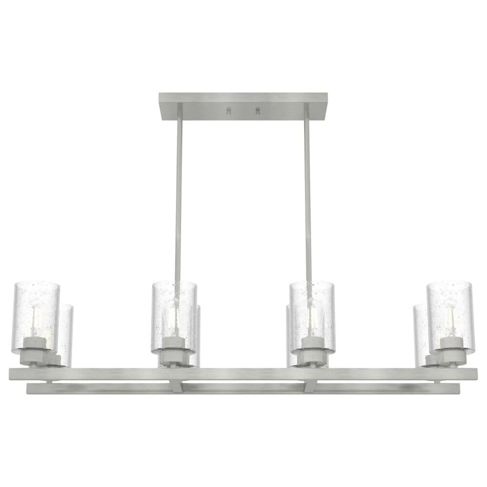 Hunter Hartland 8-Light Linear Chandelier in Brushed Nickel, , large