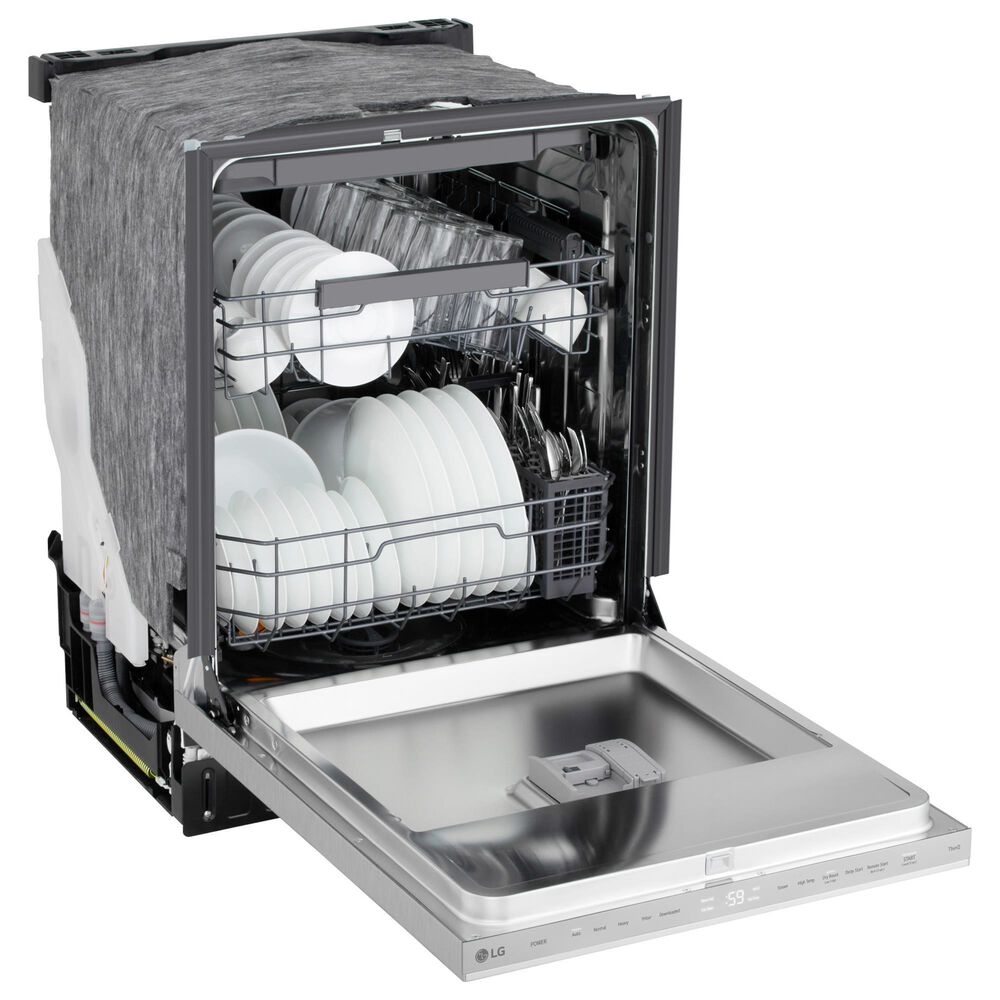 LG 24" Built-In Pocket Handle Dishwasher with SteamAssist in PrintProof Stainless Steel, , large