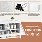 HOMLUX 3-Tier Storage Cabinet with Adjustable Shelves in White, , large