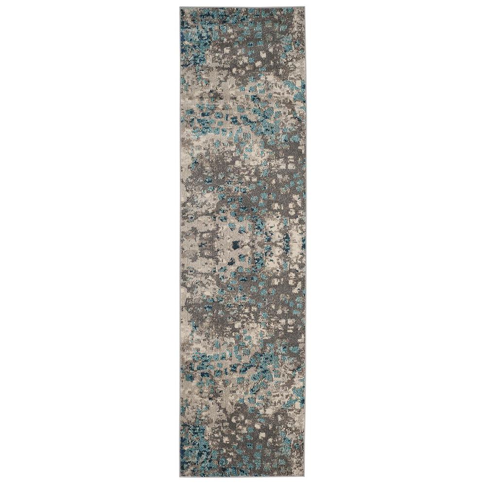 Safavieh Monaco MNC225E-210 2&#39;2&quot; x 10&#39; Grey/Light Blue Runner, , large