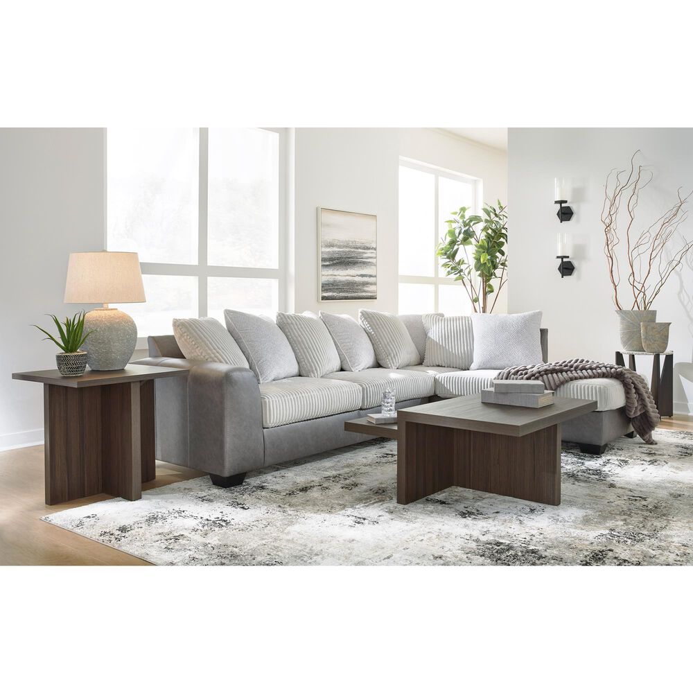 Ashley Clairette Court 2-Piece Right Facing Sectional with Chaise in Alloy, , large