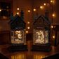 The Gerson Company 2-Piece Spinning Water Globe Halloween House Set, , large