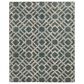 Central Oriental Terrace Tropic Newell 5" x 7" Stone and Turquoise Area Rug, , large