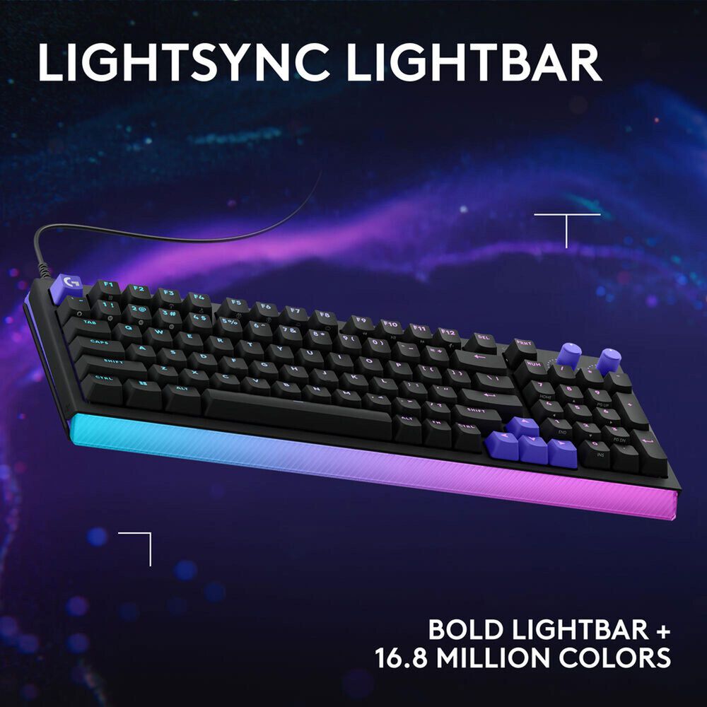 Logitech G512 X 98 Gaming Keyboard with Tactile Switch in Black, , large