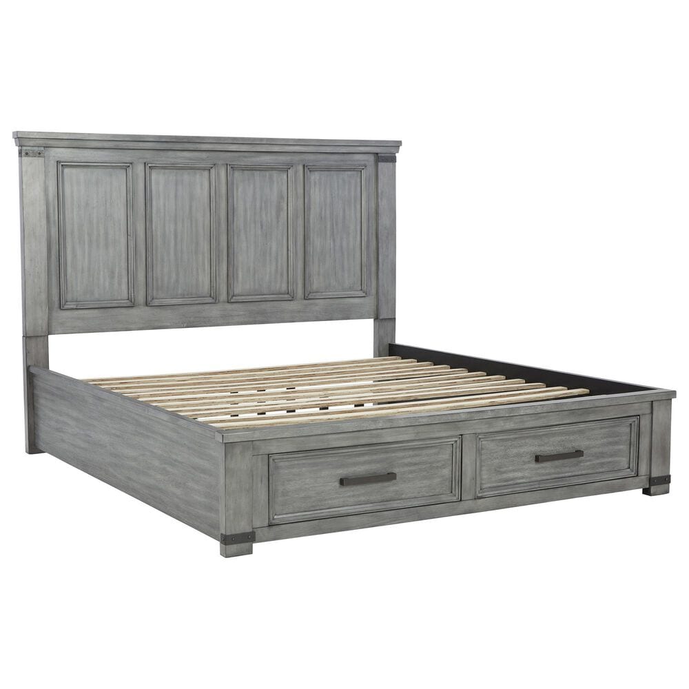 Ashley Russelyn King Storage Bed in Gray, , large