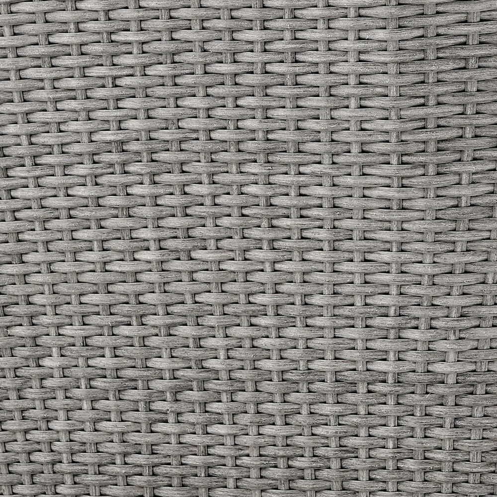 Armen Living Palma Patio Bar Stool with Dark Grey Cushion in Black, , large