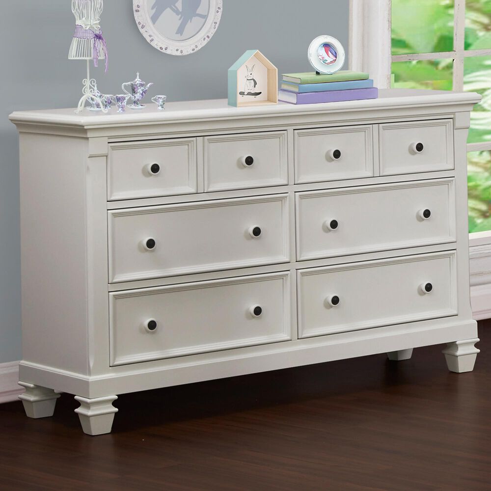 Baby Cache Glendale 6-Drawer Dresser in Pure White, , large