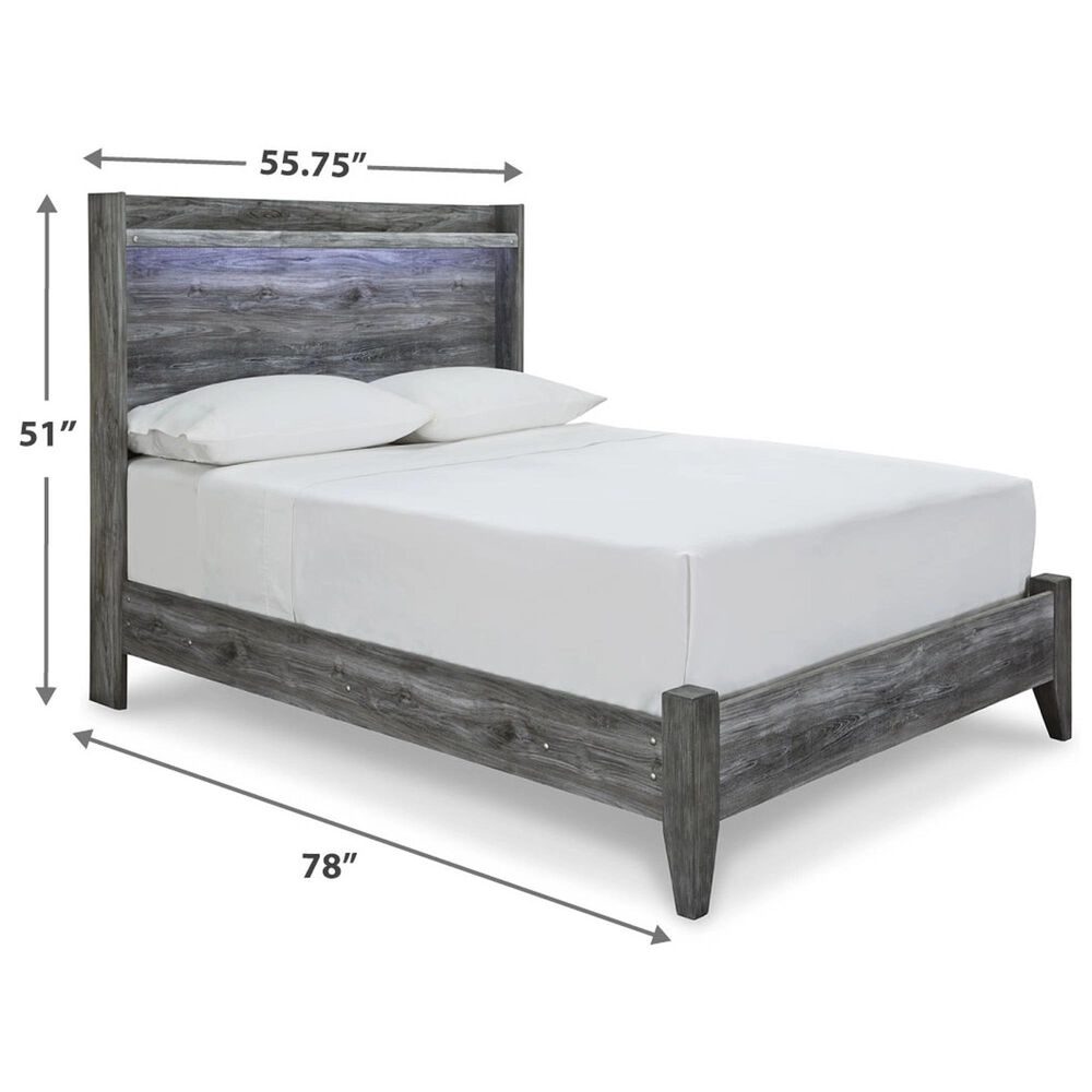 Ashley Baystorm Full LED Panel Bed in Smoke Gray, , large