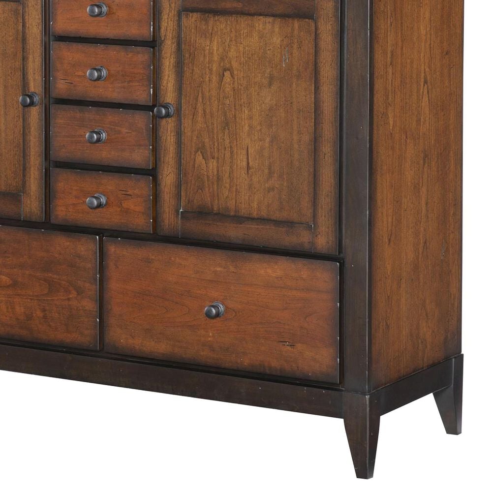 St Claire Home Fenmore 2-Door 9-Drawer Chest in Mocha and Distressed Cherry, , large