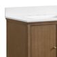 37B Heston 30" Single Bathroom Vanity in Kona with White Composite Stone Top and Backsplash, , large