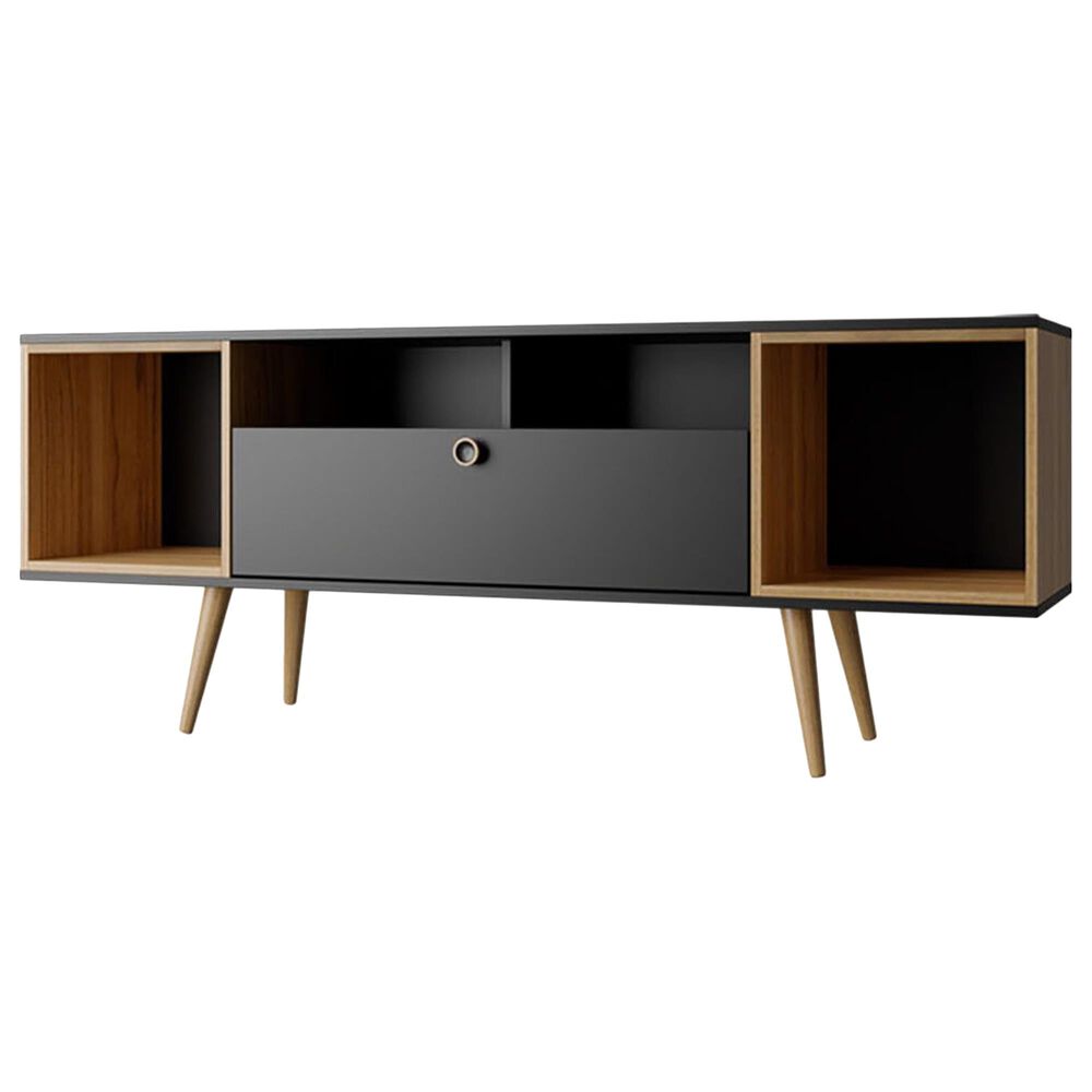 Dayton Theodore 62.99&quot; TV Stand in Black/Cinnamon, , large