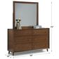 Flexsteel Ludwig 6-Drawer Dresser and Mirror in Walnut, , large