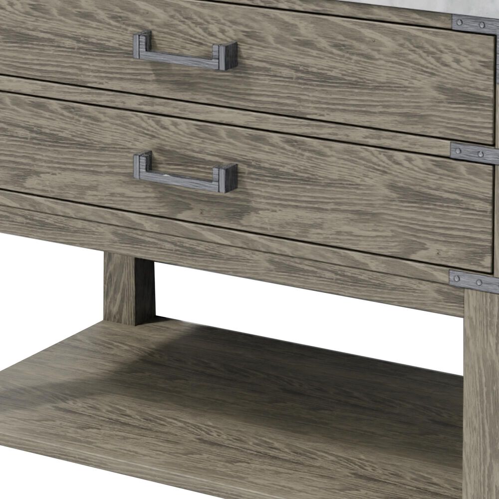 Lexora Home Norwalk 36" Single Bathroom Vanity in Grey Oak with White Carrara Marble Top  and Rectangle Sink, , large