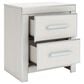 Ashley Zuraleus Queen Upholstered Storage Bed with Two Nightstands in Matte White, , large