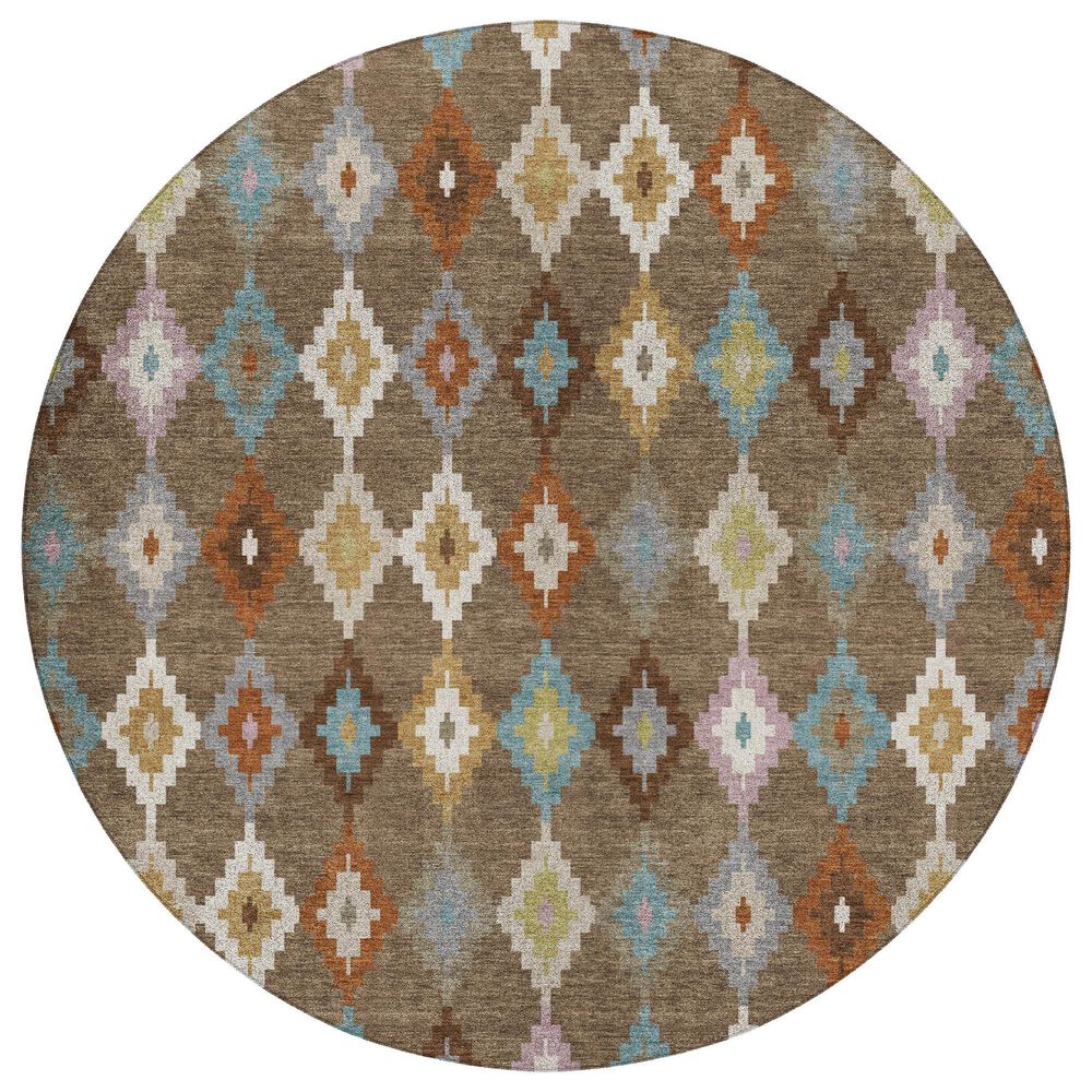 Dalyn Rug Company Kenner KN10 Chocolate 8" Round Area Rug, , large
